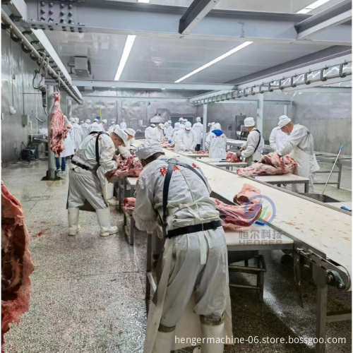 Pig Slaughter and Meat Processing Equipment: Abattoir Cutting and Deboning Conveyor