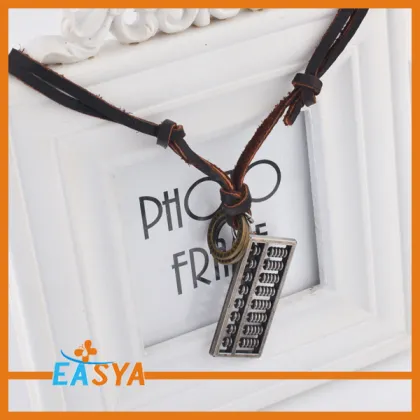 Silver Jewelry Necklace Abacus Pendant Necklace