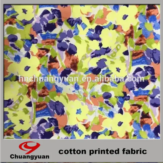 china good quanlity combed woven32*32+40d 200gsm weight printed stock cotton fabric roll