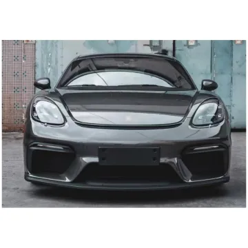 Car Body Kit for Porsche Cayman 718 to GT4 (2017) - Front Bumper Assembly with Grille and Rear Diffuser