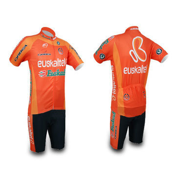 Anti-bacterial Cycling Jersey with Short Sleeves, Short Pants or Bib Short and 3D Padding