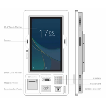 Wall mounted Cashless Kiosk with Farsi Layout EPP