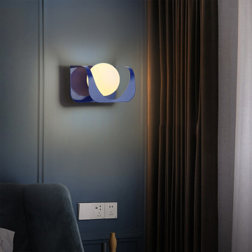 Factory Price Custom Modern Lantern Glass Wall Lamp for Bedrooms and Hotels