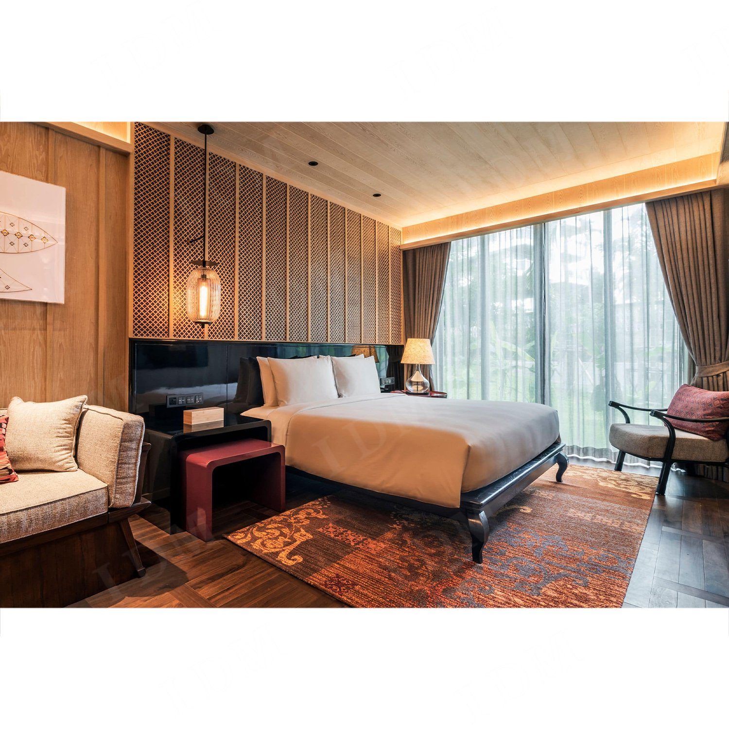 Modern Wood Veneer Hotel Furniture Project