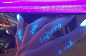 Glow in dark tattoo sticker temporay Metallic body art glow in the dark temporary body tattoo sticker