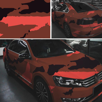 Red And Black Customization Digital Printing Camouflage Wrap