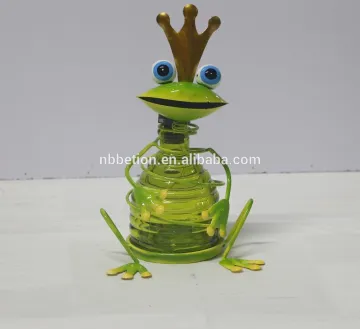 solar garden light metal frog emtal solar light solar power garden light