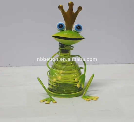 solar garden light metal frog emtal solar light solar power garden light