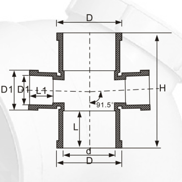 Din Drainage Upvc Mengurangi Warna Palang Abu-abu