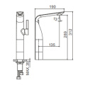 Vogue Single Lever Basin Mixer Tall