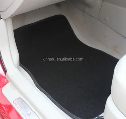 4PCS Universal Carpet Car Mats with Rubber Pads