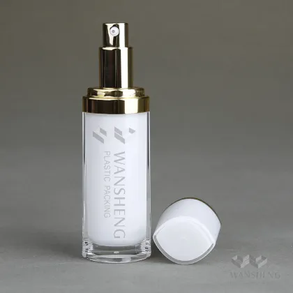 acrylic organic skin care bottle