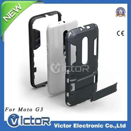 Kickstand fashion mobile phone case for Motorola Moto G3
