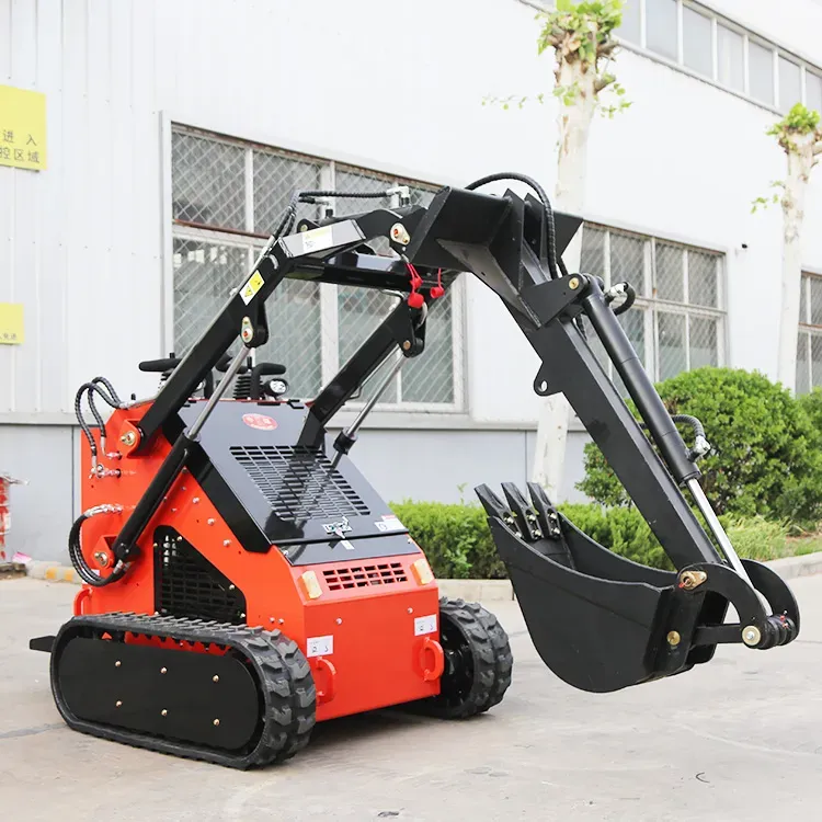 Mini Crawler Backhoe Skid Steer Loader with Attachments