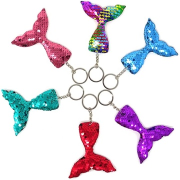 Glitter Reversible Sequins Mermaid Tails Keychains - Perfect Party Favors for Mermaid Themed Events