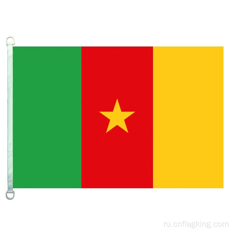 Национальный флаг Камеруна 100% полиэстер 90 * 150 см баннер страны Камерун