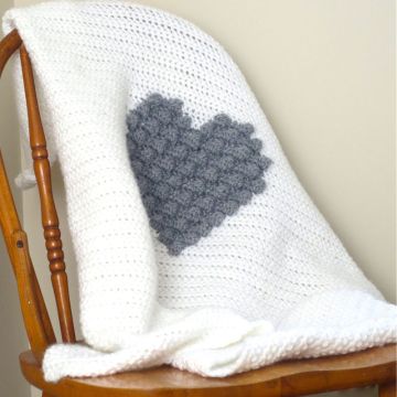 Hot Sale Hand Crochet Heart Blanket