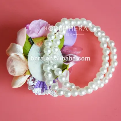 Beautiful bridal wedding flower peal bracelets 16H