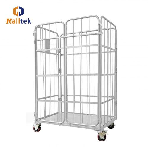 Roll Container Foldable and Mobile Color Coasting Logistics Trolley Supplier
