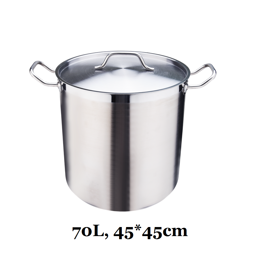 Grade 70L Heavy Gauge Stainless Steel Stock Pot