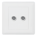 Wall two gang TV socket