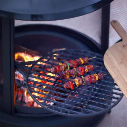 outdoor chimenea black fire pit fire steel