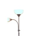 Silver double-headed mother-and-child floor lamp