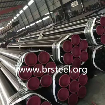 black painting seamless round steel pipe