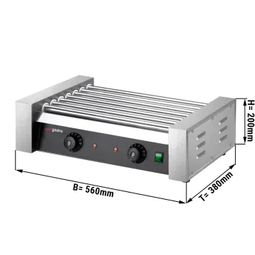 9 Rollers Electric Automatic Sausage Roller Grill Hot Dog Bun Warmer Hot Dog Maker Roast Machine Hdgj7