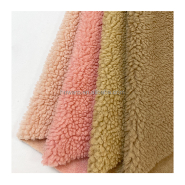 Wholesale Polyester Soft Sherpa Fleece Fabric for Winter Clothing