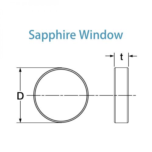 Fenêtre plate optique saphir