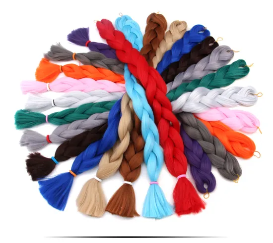 AliLeader Jumbo Braid Hair 82 Inch 165G Crotchet Braids Pure Color Synthetic Braiding Hair Black Blond Pink Purple
