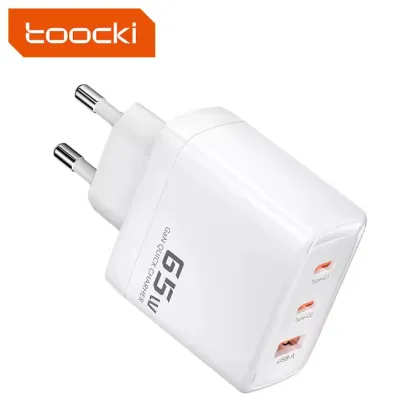 Toocki 65W Super Fast Charging Smart Plug Travel Adapter