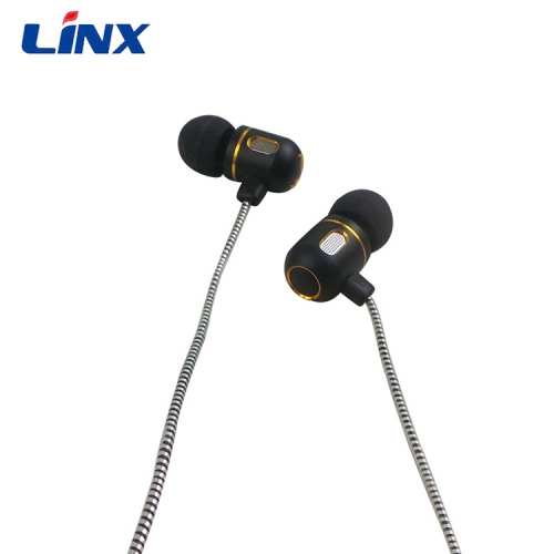 Flätad linje Tung Bass Universal Electroplating Earphone för MP3 Sports Headset