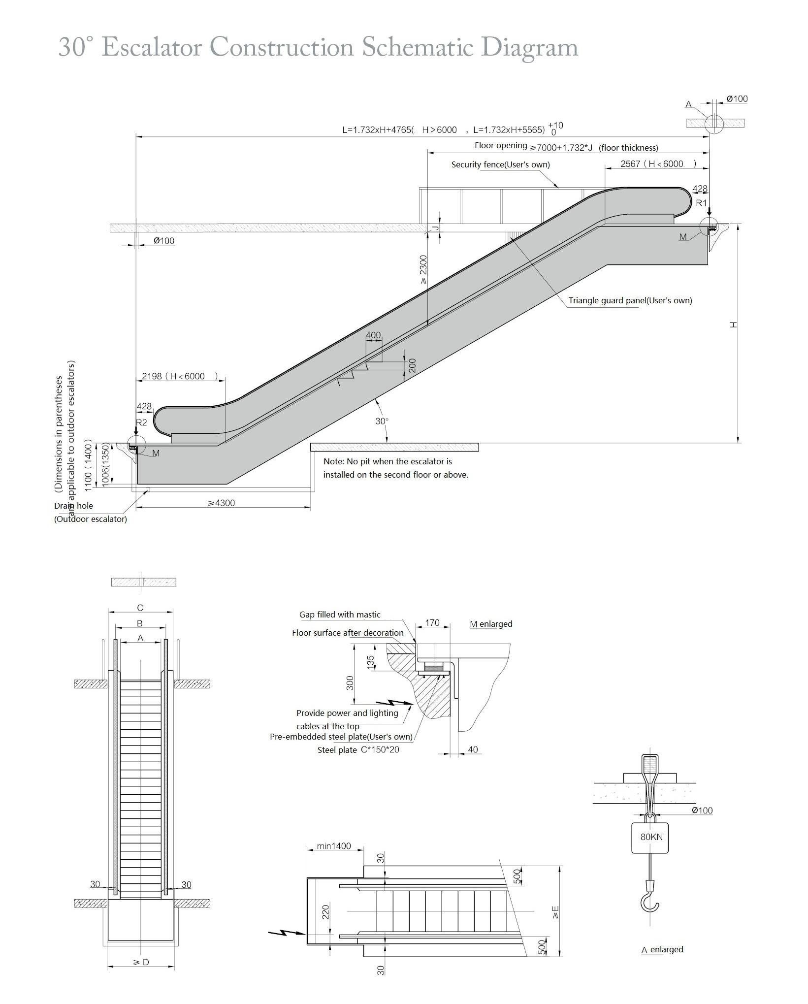 escalator drawing