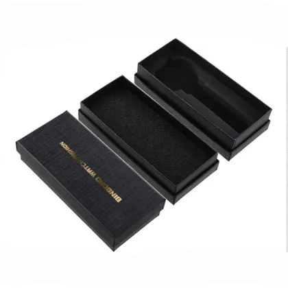 Customized Gold Logo Black Gift Paper Watch Cases and Packaging Boxes for Watches in China