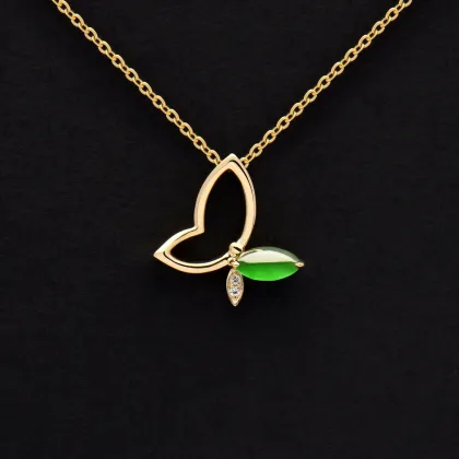 Large mayan jade necklace