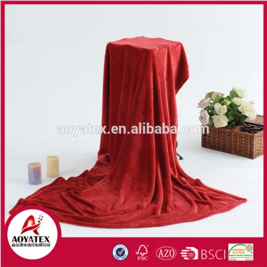 factory price reasonble soft solid high quality in china market flannel blanket