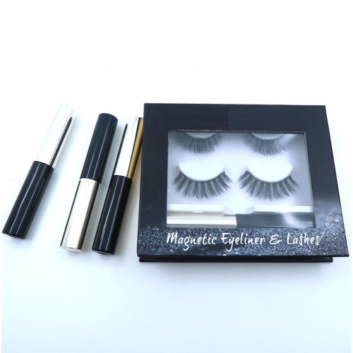 Synthetic mink lashes magnetic eyeliner eye lashes set