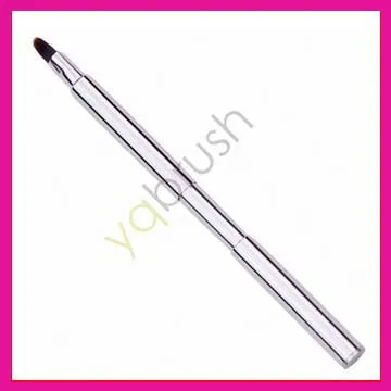 Retractable lip brush