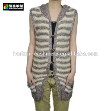 Striated Cashmere Sweater,Fashion Women Sweater Vest