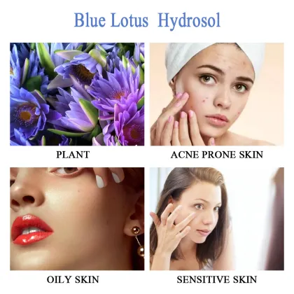 Wholesale Pure Natural Blue Lotus Hydrosol Natural Water Lily Flower Floral Water