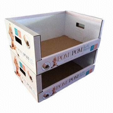 Custom Cardboard Display, Made of Corrugated Paper and C2S, Customized Specifications Accepted