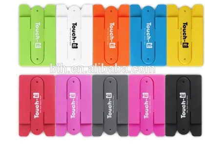 Sticker Silicone Phone stand with Bank card pocket Mobile Phone Holders