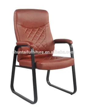 high back conference chair with armrest PVC covered