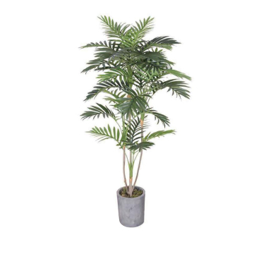 Linwoo Outdoor Decor Plastic Artificial Palm Tree - Faux Plant for Indoors and Outdoors
