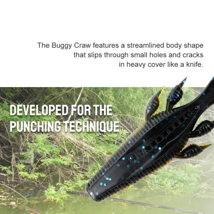 10.5cm 8.8g 6Pcs Silicone Freshwater Fishing Lure - Herofuns Soft Stick Bait Rubber Bass Shad Lures