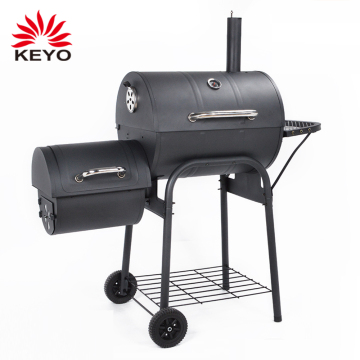 Low Cost Outdoor Trolley Charcoal Grill Bbq Smoker Barrel Offset barbecue smokers with wheels