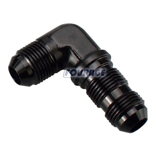 Aluminum 90 Degree Bulkhead Fuel Fitting AN Male Flare Hose Union Connector