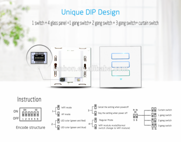 shenzhen Lanbon 3 gang 1 way/2way wifi touch light wall switch for smart home beyond zigbee and z wave
